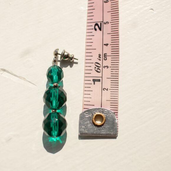Turquoise Beaded Dangle Earrings - Picture 4 of 5